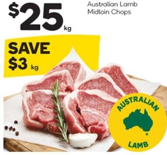 Woolworths Australian Lamb Midloin Chops offer