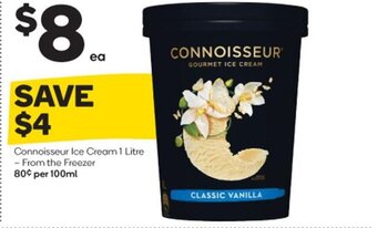 Woolworths Connoisseur Ice Cream 1 Litre - From the Freezer offer