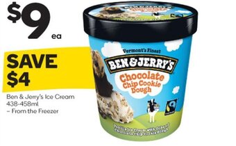 Woolworths Ben & Jerry's Ice Cream 438-458ml - From the Freezer offer