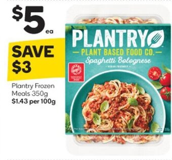 Woolworths Plantry Frozen Meals 350g offer