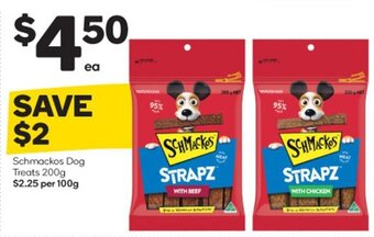 Woolworths Schmackos Dog Treats 200g offer