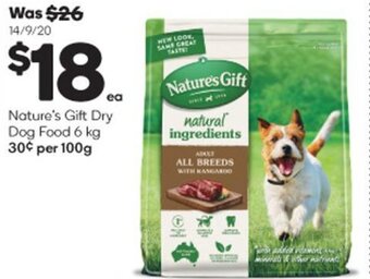 Woolworths Nature's Gift Dry Dog Food 6 kg offer