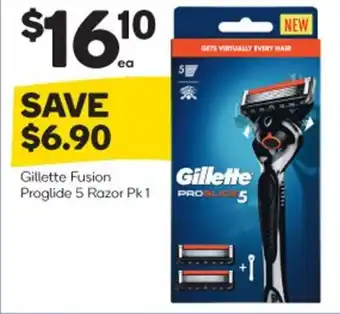 Woolworths Gillette Fusion Proglide 5 Razor Pk 1 offer