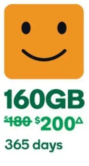 Woolworths 160GB 365 days offer