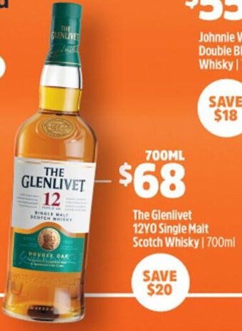 Woolworths The Glenlivet 12YO Single Malt Scotch Whisky 700ml offer