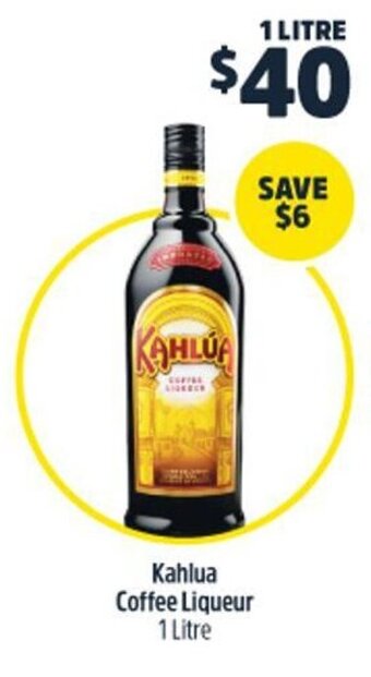 Woolworths Kahlua Coffee Liqueur 1 Litre offer