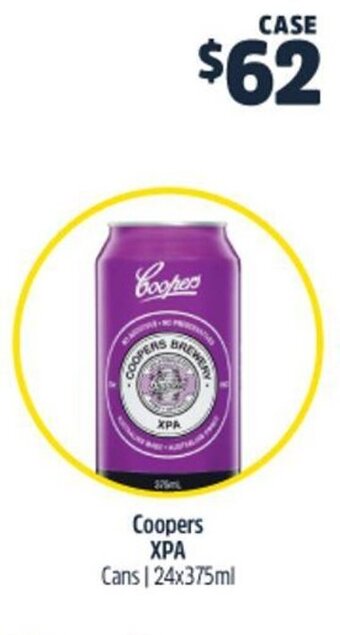 Woolworths Coopers XPA Cans 24x375ml offer