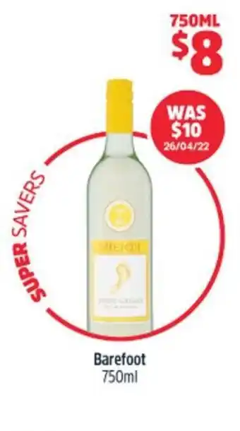 Woolworths Barefoot 750ml offer