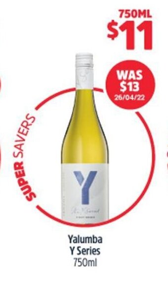 Woolworths Yalumba Y Series 750ml offer