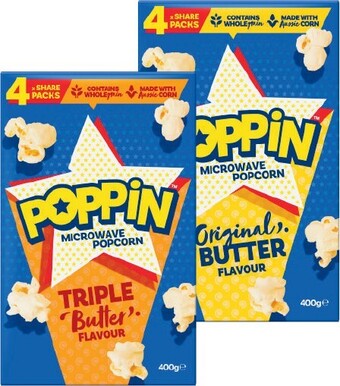 Coles Poppin Microwave Popcorn 400g offer