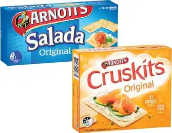 Coles Arnott’s Cruskits or Salada Crispbreads 125g-250g offer
