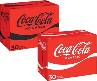 Coles Coca-Cola Soft Drink 30x375mL offer