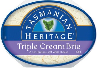 Coles Tasmanian Heritage Triple Cream Brie 125g offer