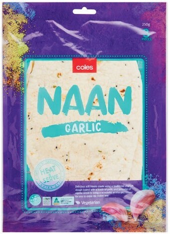 Coles Coles Naan Bread 225g-280g offer