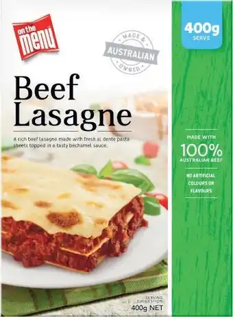 Coles On The Menu Tray Meals 400g offer