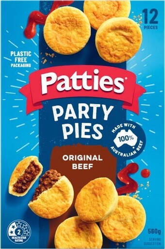 Coles Patties Party Meat Pies 12 Pack 560g offer