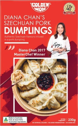 Coles Golden Wok Szechuan Pork Dumplings 230g offer