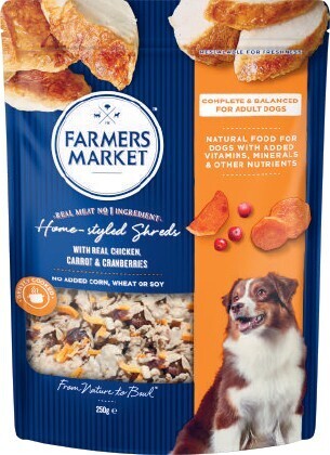Coles Farmers Market Shreds Dog Food 250g offer