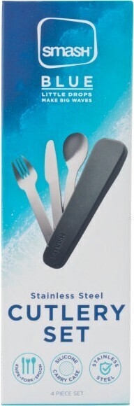 Coles Smash Blue Stainless Steel Cutlery Set offer