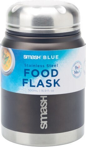 Coles Smash Blue Stainless Steel Food Flask 500mL offer