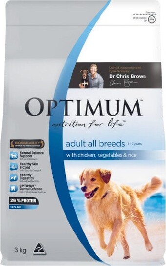 Coles Optimum Dry Dog Food 2.5kg-3kg offer