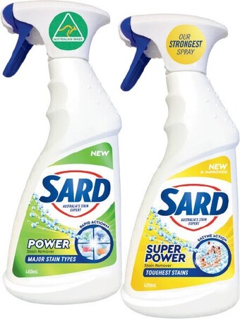 Coles Sard Stain Remover Triggers 420mL-450mL offer