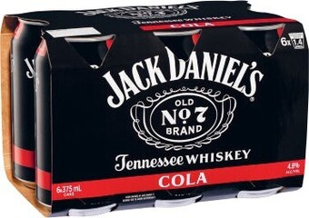 Coles Jack Daniels & Cola Cans 6x375mL offer