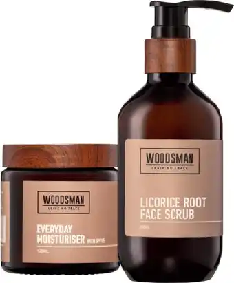 Coles Woodsman For Men Face Scrub 200mL or Everyday Moisturiser SPF15 120mL offer