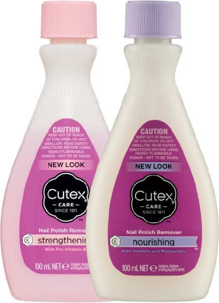 Cutex Strengthening or Nourishing Nail Polish Remover 100mL offer at Coles Cutex Strengthening or Nourishing Nail Polish Remover 100mL offer at Coles
