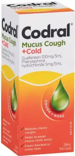 Coles Codral Mucus Cough + Cold Oral Liquid 200mL* offer