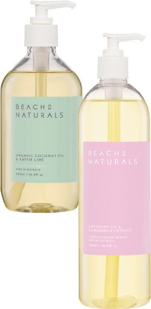 Coles Beach Road Naturals Hand or Body Wash 500mL offer