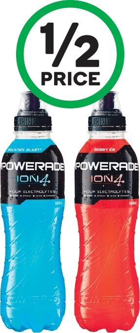 Woolworths Powerade Sports or Zero Sugar Drink 600ml offer