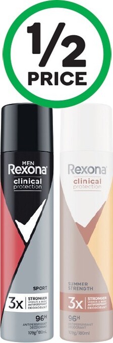 Woolworths Rexona Clinical Antiperspirant Deodorant 180ml offer