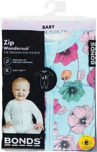 Woolworths Bonds Zippy Wondersuit Assorted Pk 1 offer