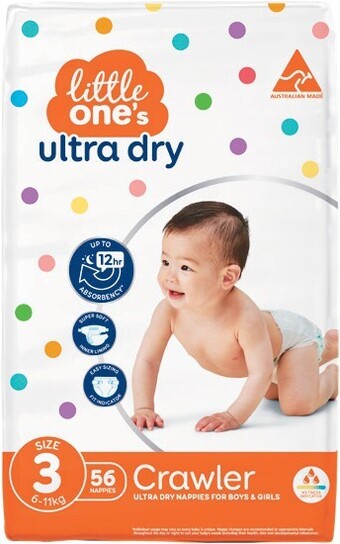 Woolworths Little One’s Nappies Pk 40-56 offer