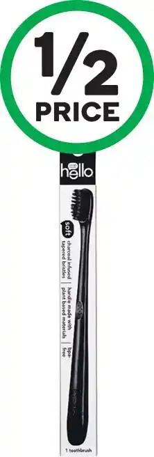 Woolworths Hello Charcoal Toothbrush Pk 1 offer