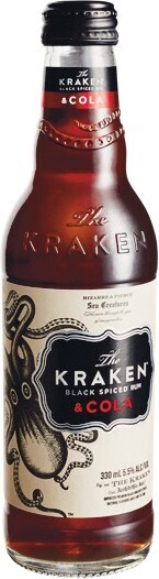 Woolworths Kraken Black Spiced Rum & Cola Bottles 4x330ml offer