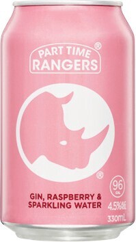 Woolworths Part Time Rangers Pink Rhino Cans 4x330ml offer