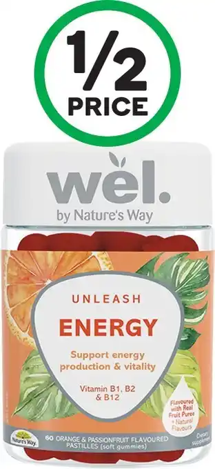 Woolworths Nature's Way WEL Energy Gummies Pk 60* offer