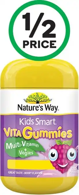 Woolworths Nature's Way Kids Smart Vita Gummies Multi-Vitamin Pk 120* offer