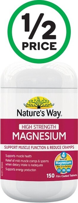 Woolworths Nature's Way Magnesium Tablets Pk 150* offer