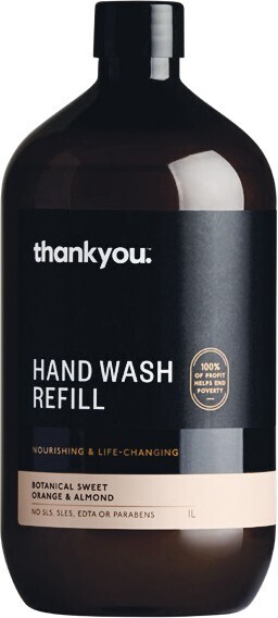 Woolworths Thankyou Orange & Almond Hand Wash Refill 1 Litre offer