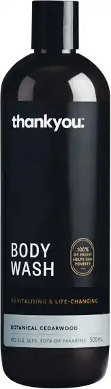 Woolworths Thankyou Body Wash Botanical Cedarwood 500ml offer