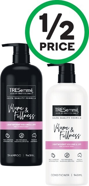 Woolworths TRESemme Shampoo or Conditioner 940ml offer