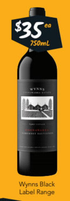 Cellarbrations Wynns Black Label Range 750mL offer