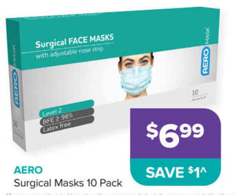 Ramsay Pharmacy Aero Surgical Masks 10 Pack offer