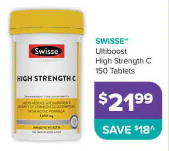 Ramsay Pharmacy Swisse Ultiboost High Strength C 150 Tablets offer
