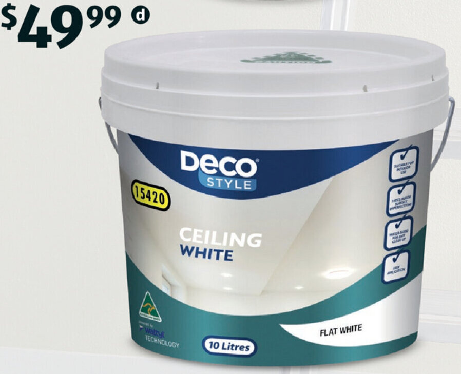 Deco Style Ceiling White 10L 704450 offer at ALDI