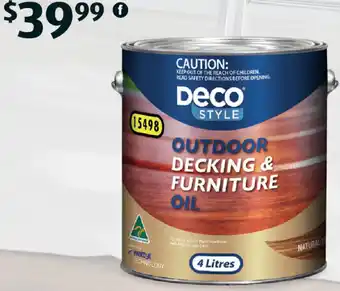 ALDI Deco Style Outdoor Decking And Furniture Oil 4L 704645 offer