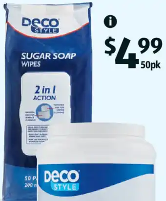 Deco Style Sugar Soap Wipes 50Pk 55603